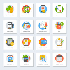 Ecommerce Flat Vector Icons 
