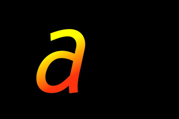 Lowercase letter a vector image