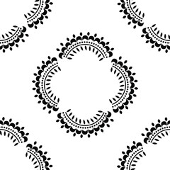 vintage ornamental design isolated on white background is in Seamless pattern