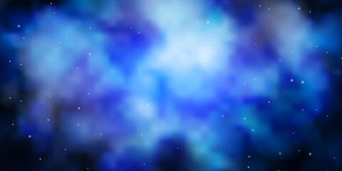 Dark Purple vector template with neon stars. Blur decorative design in simple style with stars. Best design for your ad, poster, banner.