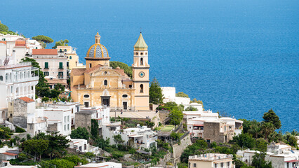 Fototapeta na wymiar Parish of San Gennaro Praiano, Amalfi coast Italy