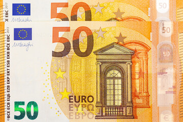 Close up of the 50 Euro bill