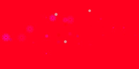 Light Pink vector texture with memphis shapes.