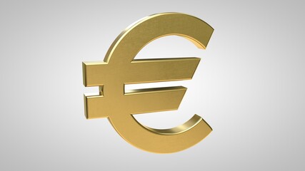 золотой обьемный символ евро