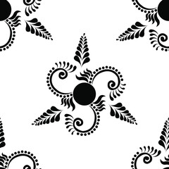 abstract floral pattern is in seamless pattern
