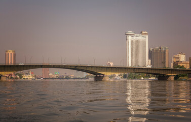 Fototapeta premium Cairo view from Nile river, Egypt.