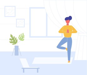 Sport Exercise at Home. Keep calm during quarantine