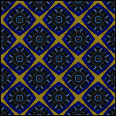 seamless pattern with golden ornament