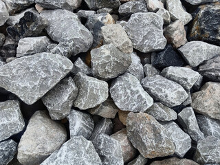 Construction stone Sloping bank protection work