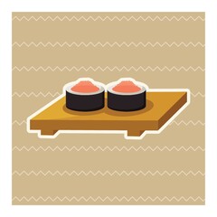 Fish roe sushi roll
