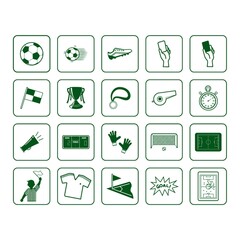 Set of soccer icons