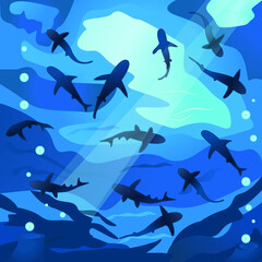 sharks in the sea ocean days