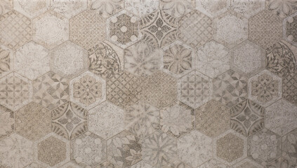 ceramic kitchen tile, abstract geometric mosaic brown pattern
