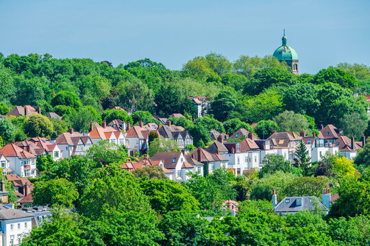 View From Parliament Hill On Hampstead Heath, London UK