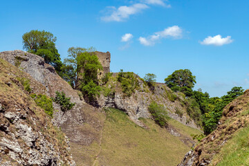 Peveril Castle in Castleton at the heart of Derbyshire's Peak District