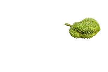 King of fruit (Durian) halved with clipping path