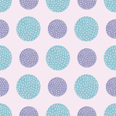 Spotty circular vector repeat pattern with textured fill. Circle dot seamless pattern, perfect for fashion, home, stationary, kids. 