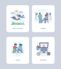 Education and Onboarding Flat Vectors 