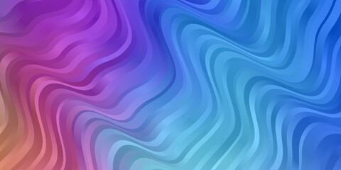 Light Multicolor vector template with curves. Colorful illustration in circular style with lines. Template for your UI design.