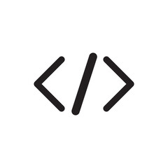 Coding vector icon, simple sign for web site and mobile app.