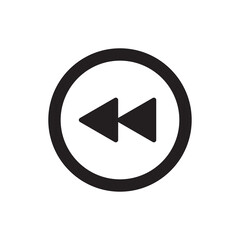 Rewind vector icon, simple sign for web site and mobile app.