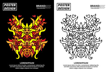 Abstract doodle illustration.Wallpaper, background, banner, poster, ticket, cover book, music album cover.