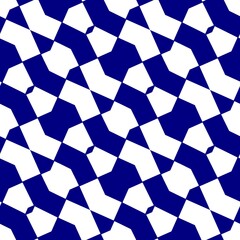 Modern navy blue geometric background. Seamless monochromatic pattern for interior design, wallpaper, printing, invitation etc