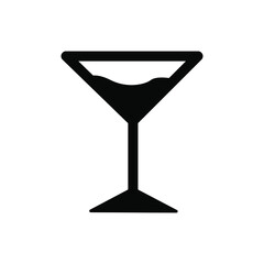 Cocktail glass icon in trendy flat style isolated on white background. Glass symbol for your web site design, logo, app, UI. Vector illustration, EPS10


