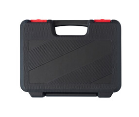 Plastic toolbox storage case isolated on white background