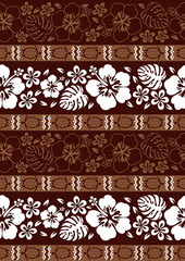 hibiscus hawaii seamless pattern, fashion background.