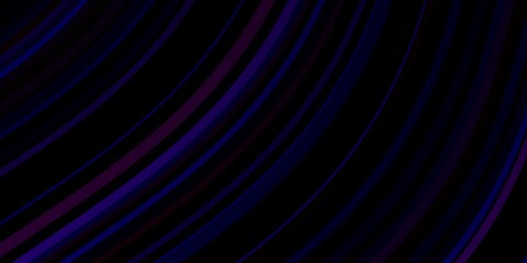 Dark Blue, Red vector pattern with curves. Bright illustration with gradient circular arcs. Pattern for commercials, ads.