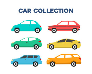 Car collection vector icon. Flat design