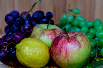 grapes, pomegranate, berries, fruit, lemon, apples, fruit, фрукты, виноград, яблоки, гранат, лимон