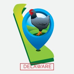 Map of delaware state