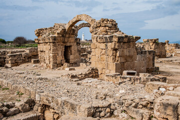 The 7th-century Byzantine fortress in Paphos was improved by the crusaders in 1200 and destroyed by...