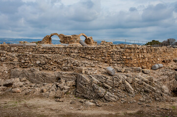 The 7th-century Byzantine fortress in Paphos was improved by the crusaders in 1200 and destroyed by...