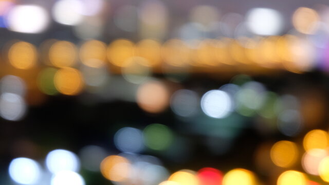 City night light abstract bokeh background