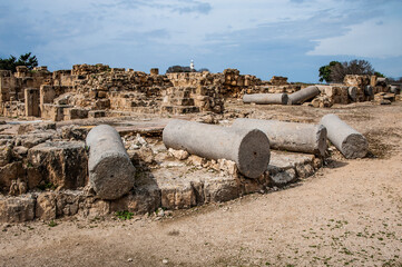 The 7th-century Byzantine fortress in Paphos was improved by the crusaders in 1200 and destroyed by...
