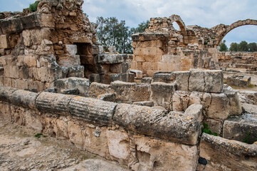 The 7th-century Byzantine fortress in Paphos was improved by the crusaders in 1200 and destroyed by a powerful earthquake 22 years later.     