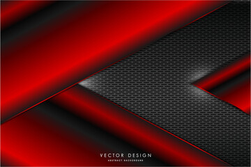  Abstract background.Metallic of red with arrow shape technology concept vector illustration.