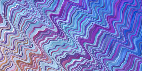Light Multicolor vector pattern with lines. Illustration in halftone style with gradient curves. Design for your business promotion.