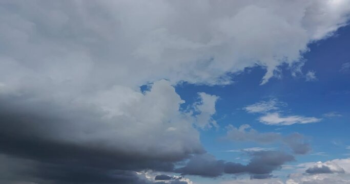 Time lapse of clouds in the blue sky.Time lapse for clouds in the daytime before rain.