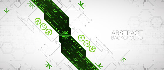 Abstract technology concept. High computer color background. Vector illustration