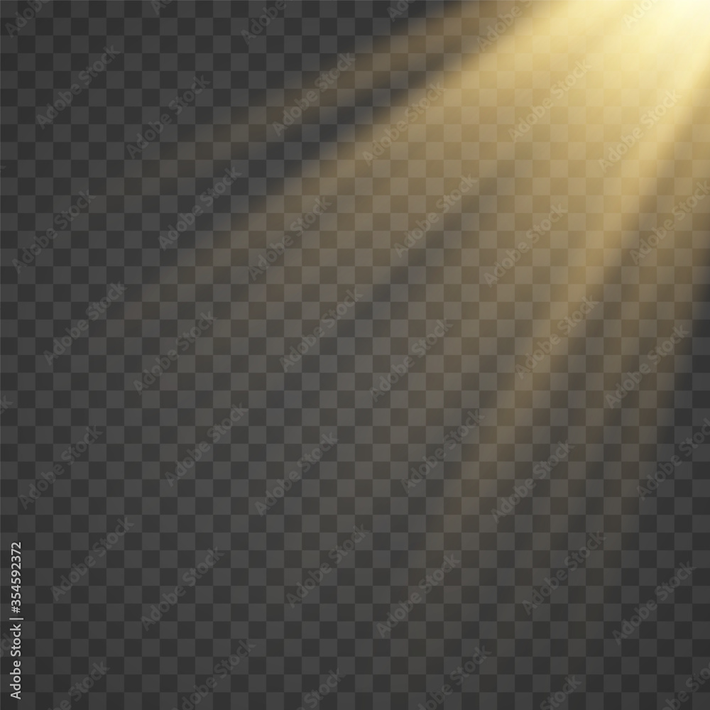 Wall mural vector transparent sunlight special lens flash light effect.front sun lens flash. vector blur in the