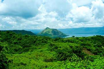 Taal volcano in in lake tall at Tagatay in the Philippines