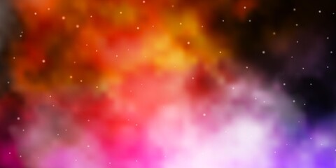 Dark Pink, Yellow vector texture with beautiful stars. Colorful illustration in abstract style with gradient stars. Theme for cell phones.
