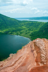 Taal volcano crater lake in Tagatay in the Philippines