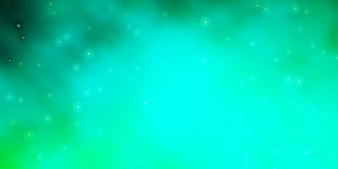 Obraz premium Light Green vector template with neon stars. Colorful illustration in abstract style with gradient stars. Pattern for wrapping gifts.