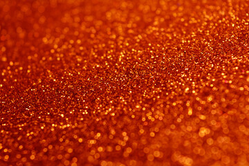 Beautiful Abstract Sparkle Glitter Lights Background. Red Scarlet. Shine Bokeh Effect. For party, holidays, celebration.	