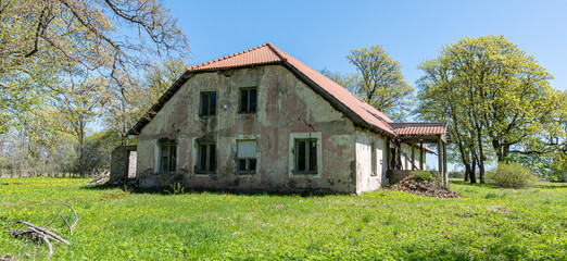 old agriculture style building in estonia